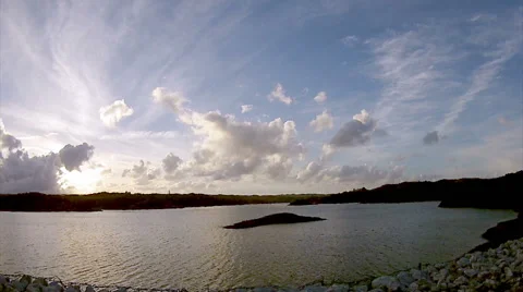 Beliche Dam Pan Timelapse D-55s Video stock 42526799