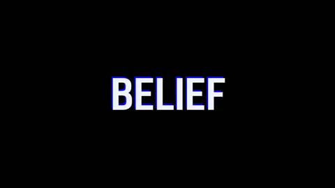 Belief. Animation of Text With Glitch Effect Stock Footage 121625895
