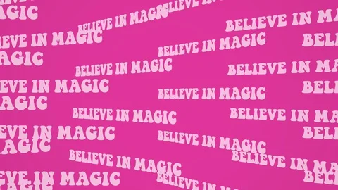 Believe in magic text kinetic typography. Fairytale dreams, imagination concept Stock Footage 129640237