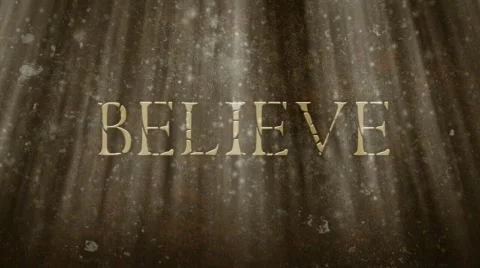 Believe old text Stock Footage
