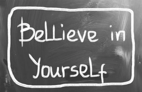 Believe in yourself concept Stock Illustration