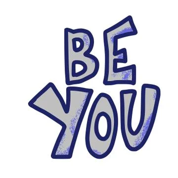 Believe in yourself lettering isolated. Vector text. Stock Illustration