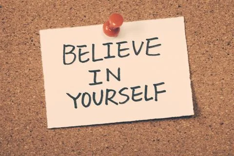 Believe in yourself Stock Photos