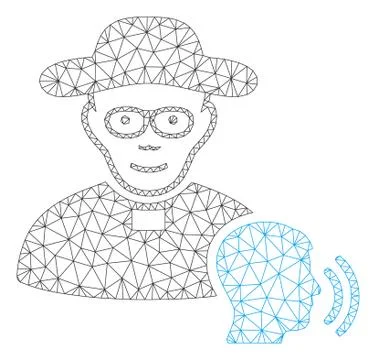 Believer Confession Vector Mesh Carcass Model Stock Illustration