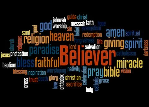 Believer word cloud concept Stockillustratie