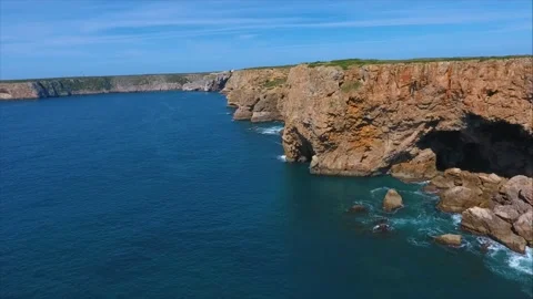 Belinche cliff Sagres 스톡 동영상 132523911