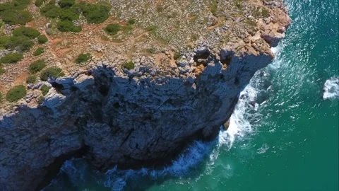 Belinche cliff Sagres 스톡 동영상 132524133
