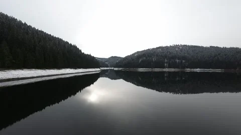 Belis Lake Winter 9 Stock Footage 296272789