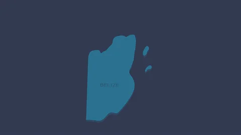 Belize animated map with alpha channel. | Stock Video | Pond5