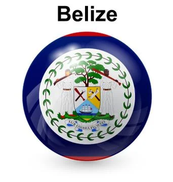 Belize ball flag Stock Illustration