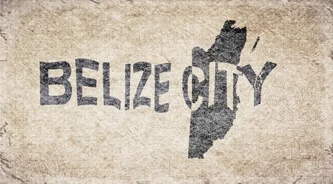 Belize Belize City Typography Map Stock Illustration