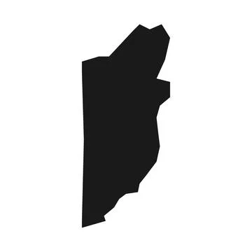 Belize black map on white background Stock Illustration