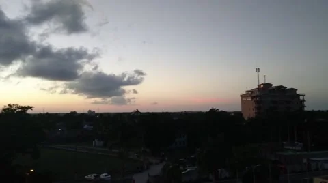 Belize City Sunset Stock Footage 66426642