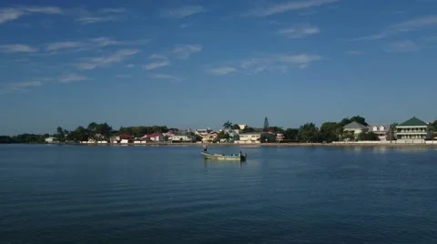 Belize City Waterfront Stock Footage 66426700