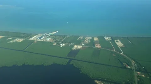 Belize Coast Aerial Stock Footage 66426741