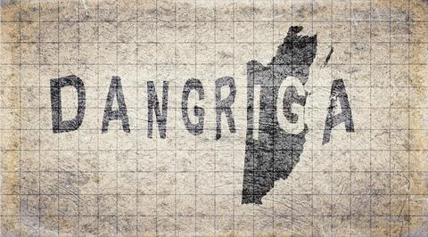 Belize Dangriga Typography Map Stock Illustration