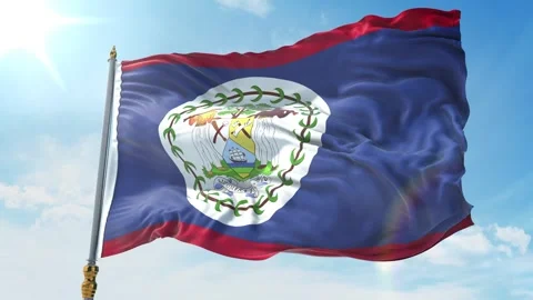 Belize Flag 4K Stock Footage 341238733