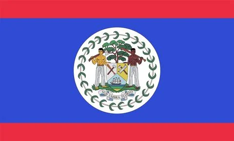 Belize Flag Design Illustrazione stock