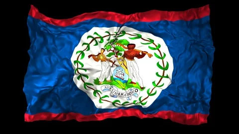Belize flag Stock Footage 110752814