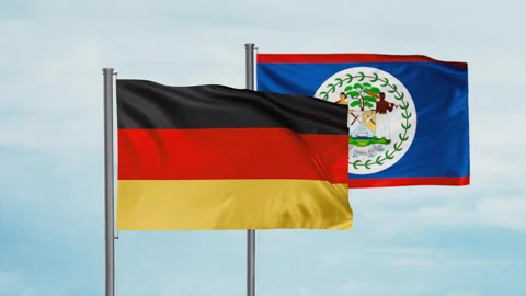 Belize flag Stock Footage 245110641