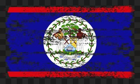 Belize flag in grunge style Stock Illustration