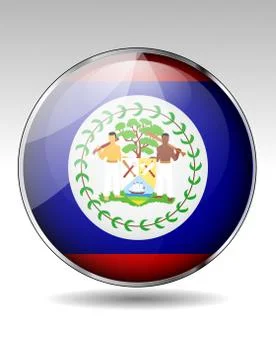 Belize flag icon Stock Illustration