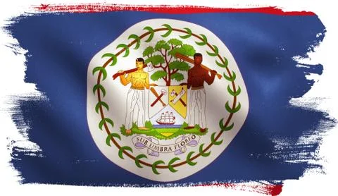 Belize Flag Stock Illustration