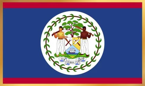 Belize Flag Illustration Stock Illustration