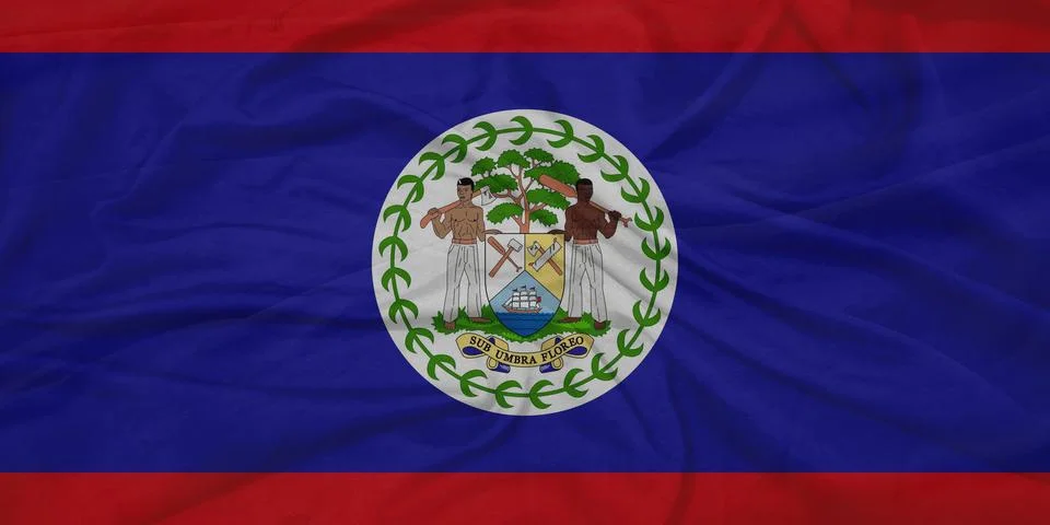 Belize Flag moving in wind イラスト素材