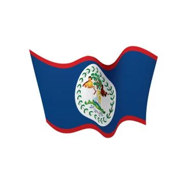 Belize flag, vector illustration Stock Illustration