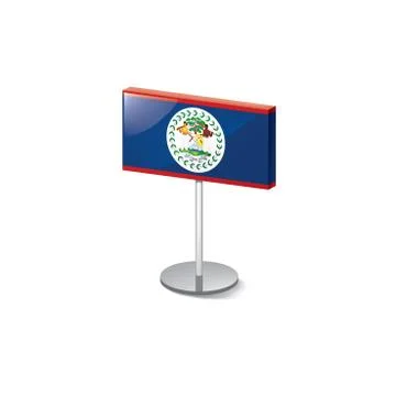 Belize flag, vector illustration on a white background Stock Illustration