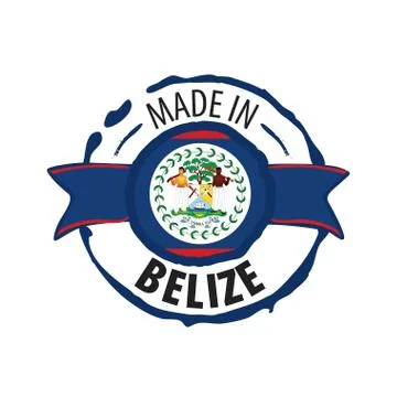 Belize flag, vector illustration on a white background Stock Illustration