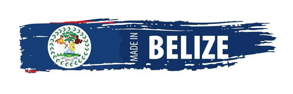 Belize flag, vector illustration on a white background Stock Illustration