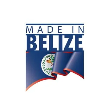 Belize flag, vector illustration on a white background Illustrazione stock