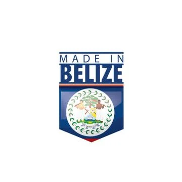 Belize flag, vector illustration on a white background Stock Illustration