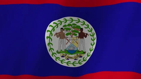 Belize flag waving animation Stock Footage 220072829