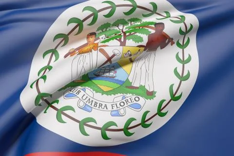 Belize flag waving Stock Illustration