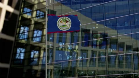 Belize Flag Waving On A Skyscraper Building Stock-Footage 146108771