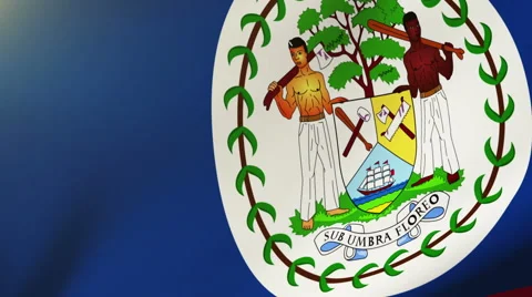 Belize flag waving in the wind. Looping sun rises style.  Animation loop 스톡 동영상 48593663