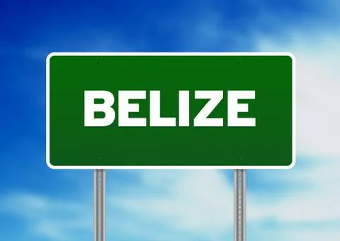 Belize highway sign Illustrazione stock