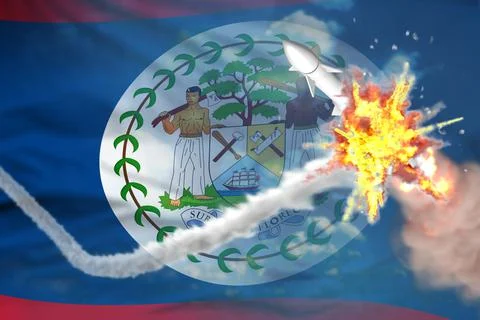 Belize intercepted ballistic missile Illustrazione stock