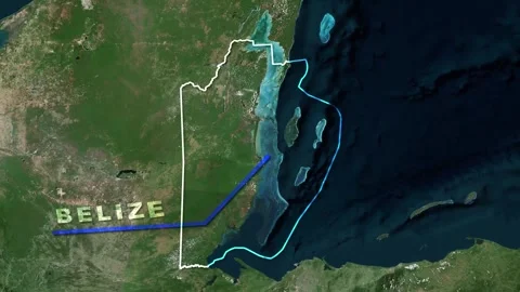 Belize Map Animation Stock Footage 273237237