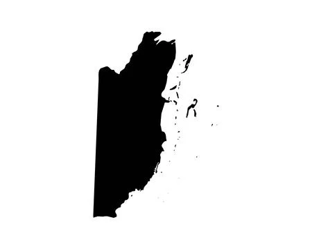 Belize Map. Belizean Country Map 库存插图