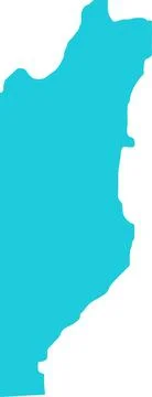 Belize MAP in Blue, Country Map, Belize, Border Map, Border line of Belize,.. Stock Illustration