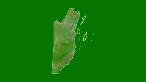 Belize map - cartoon. Border. Satellite. | Stock Video | Pond5