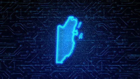 Belize Map Digital Technology Opener Stock Footage 335080801