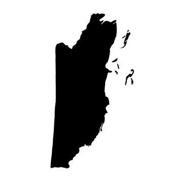 Belize map - filled hand-drawn map Stock Illustration