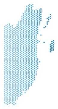 Belize Map Hexagon Mosaic Stock Illustration
