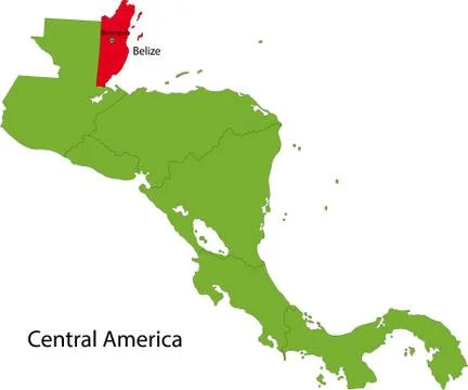 Belize map Stock Illustration