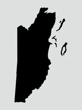 Belize map isolated on white background Ilustración de archivo